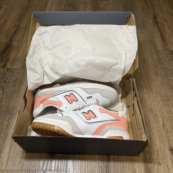 New Balance 550‎ White Gray Pink Sneaker GSB550SK Youth Kids 5.5 Fit Women 7 - Picture 7 of 8